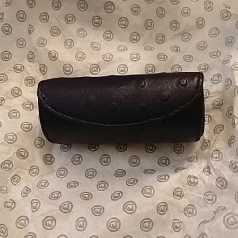 Vintage Danier Leather Ostrich Embossed Lipstick Case